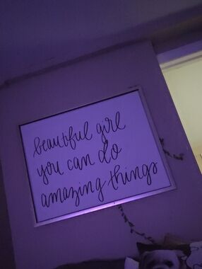 Inspirational Wall Art Sign - White & Black